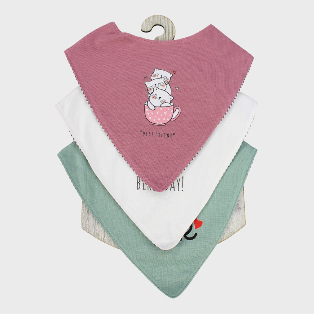 Cute Baby's Bib (Pack Of 3) - Ourkids - Cherries