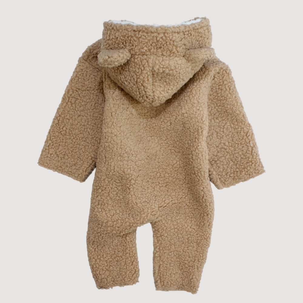 Cute Bear Long-Sleeved Hooded Footless Onesie - Ourkids - Junior