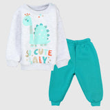 Cute Dino Long-Sleeved Fleeced Pajama - Ourkids - JOKY