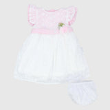 Cute Flower Ruffled Shoulders Dress - Ourkids - Bumber