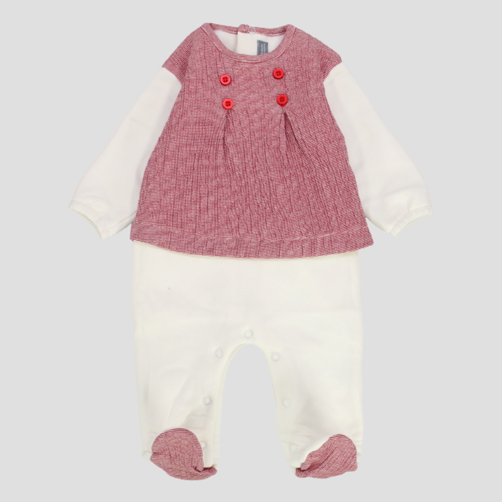 Cute Girly Long-Sleeved Baby Footie - Ourkids - Pompelo