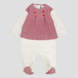 Cute Girly Long-Sleeved Baby Footie - Ourkids - Pompelo