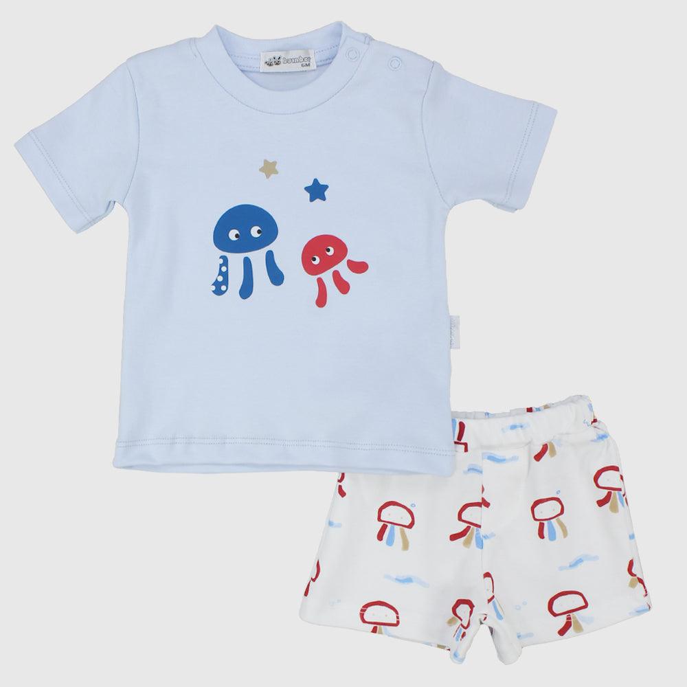 Cute Jellyfish Short-Sleeved Pajama - Ourkids - Bumber