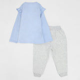 Cute Kitten Long-Sleeved Fleeced Pajama - Ourkids - Ourkids