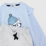 Cute Kitten Long-Sleeved Fleeced Pajama - Ourkids - Ourkids