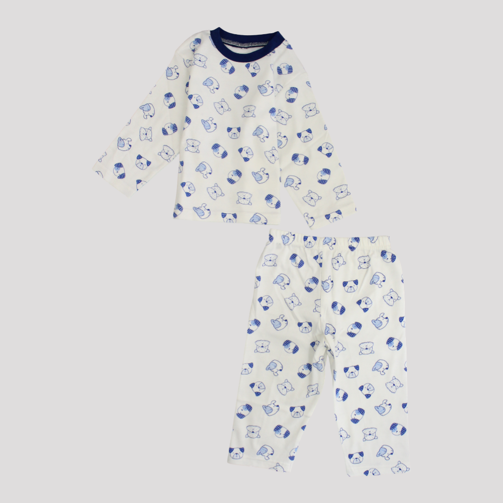 Cute Puppy Heads Long-Sleeved Pajama - Ourkids - Al Sayad