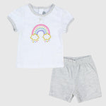 Cute Rainbow Short-Sleeved Pajama - Ourkids - Pompelo