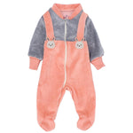 Cute Velvet Baby Footie - Ourkids - JOKY