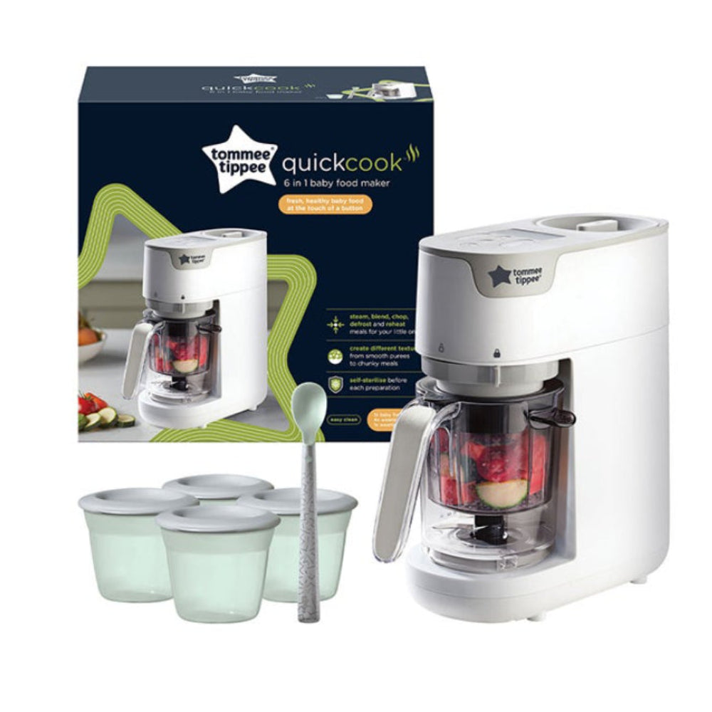 Tommee Tippee Quick Cook 6-in-1 Baby Food Maker – White