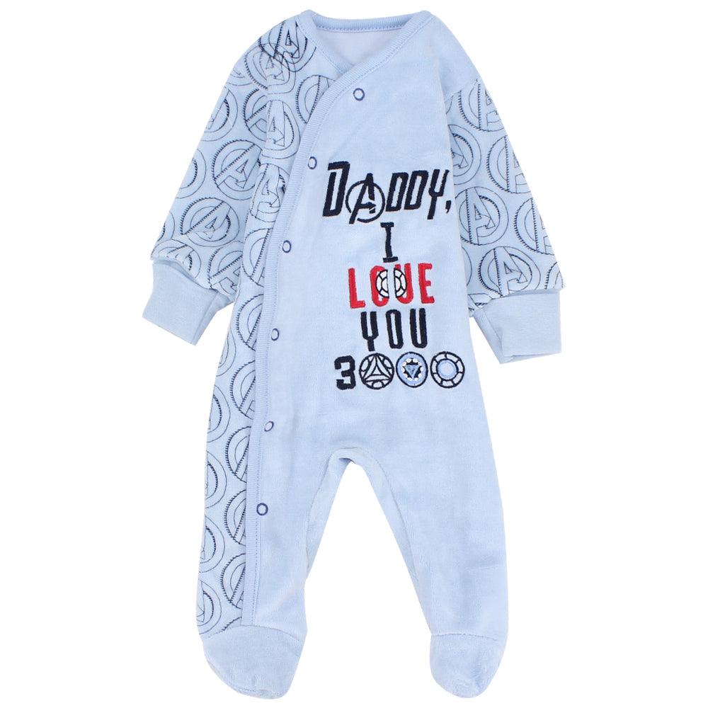 Daddy I Love You Velvet Baby Footie - Ourkids - JOKY