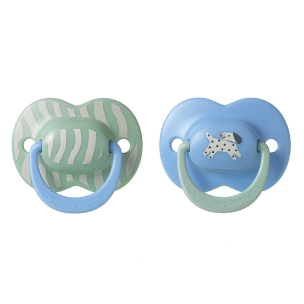 Tommee Tippee Ultimate Fit Orthodontic Silicone Pacifiers – Mint & Baby Blue