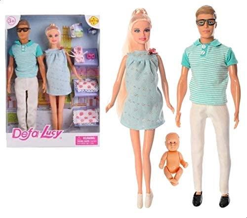 Defa Lucy and Kevin Doll with Baby for Girls - Ourkids - Defa
