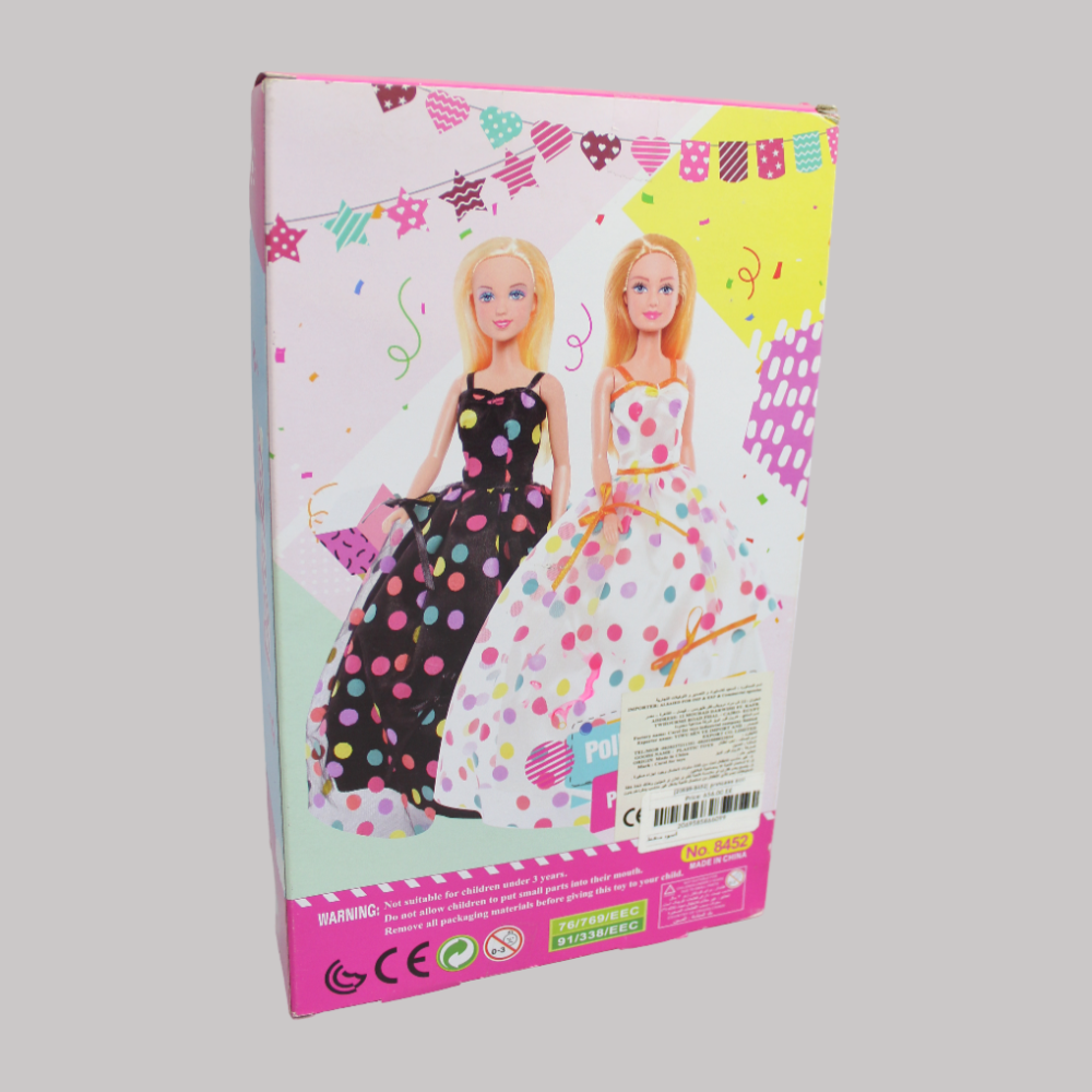 Defa Lucy Doll - Black Polka Dots Dress - Ourkids - Defa Lucy