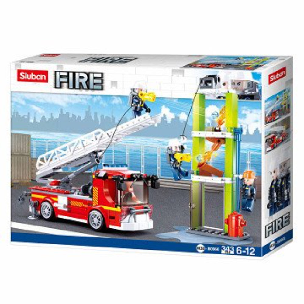 Sluban Fire Ladder Practice Building Blocks Set - 343 Pcs