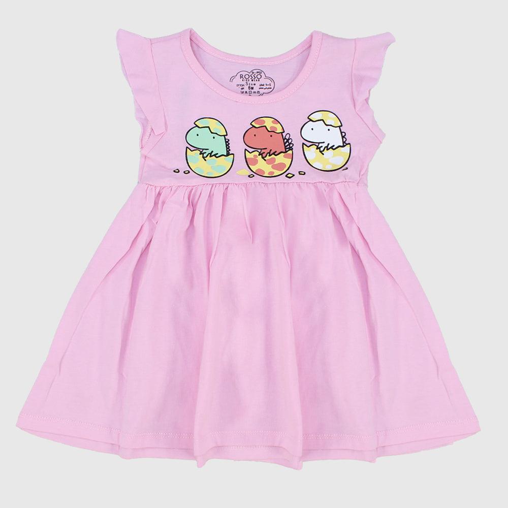 Dino Eggs Sleeveless Dress - Ourkids - Rosso