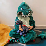 Dino Footless Hooded Onesie - Ourkids - Tale Of Socks