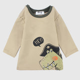 Dino Pirate Long-Sleeved T-Shirt - Ourkids - Playmore