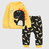 Dino Roar Long-Sleeved Fleeced Pajama - Ourkids - Al Sayad