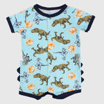 Dinos Short-Sleeved Romper - Ourkids - Mini Me