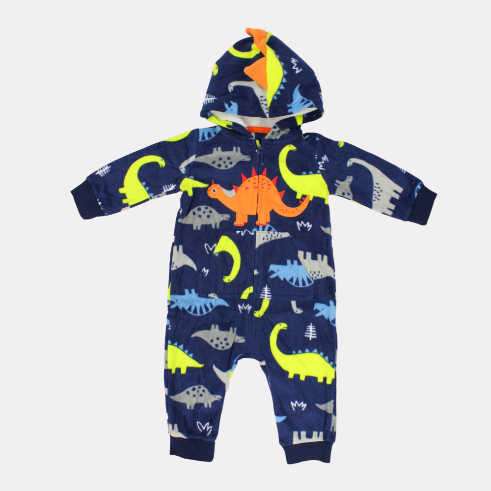 Dinosaur Long-Sleeved Hooded Footless Onesie - Ourkids - Carter's