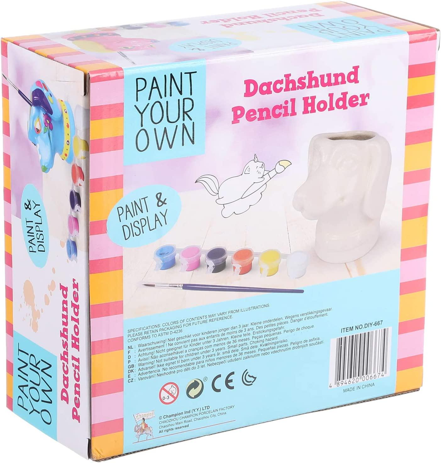 DIY Paint Your Own Dog Pencil Holder - 2 Pieces - Ourkids - OKO