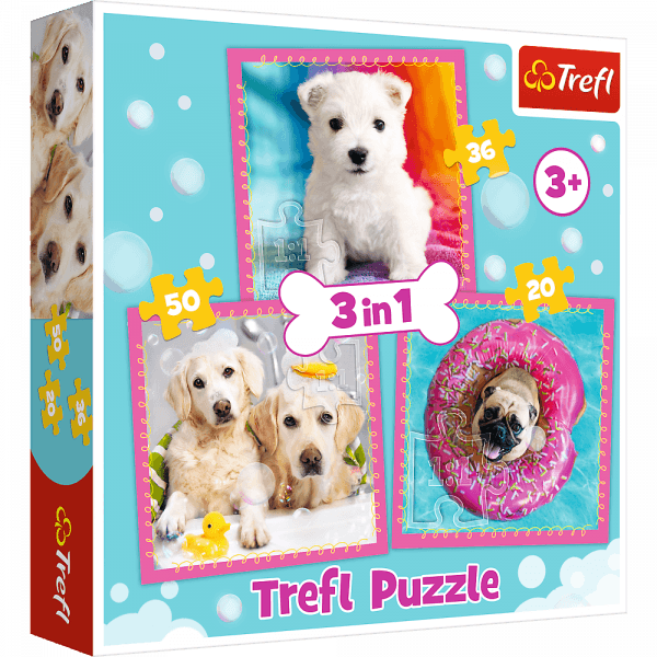 Dogs In The Bath 106 Pcs - Ourkids - Trefl