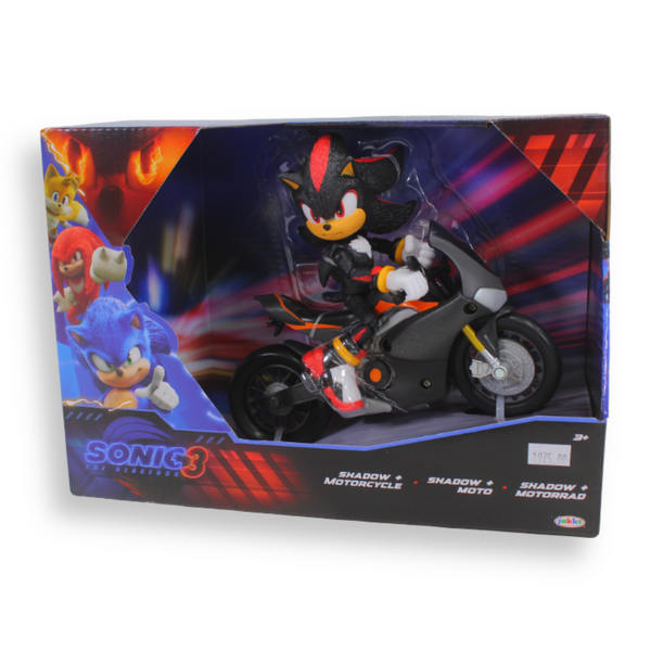 Jakks Games: Sonic the Hedgehog Movie 3 - Shadow Action Figure with Mortorcycle (5 Inch)