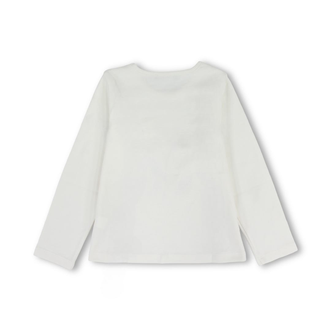 Girls Blouse – Off-White & Pink