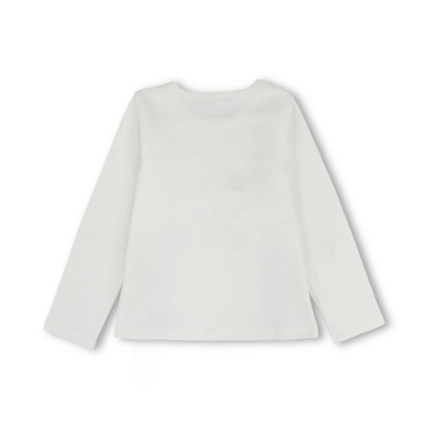 Girls Blouse – Off-White & Pink