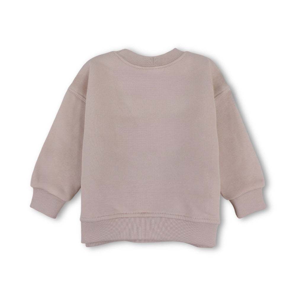 Girls Cotton Sweatshirt – Dusty Pink with "Cutest" Print
