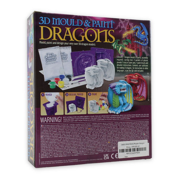 4M Plaster Dragon Coloring Kit