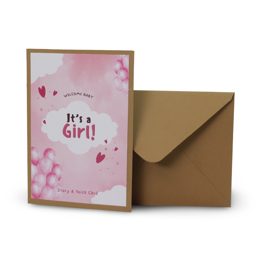 It's A Girl Large Greeting Card