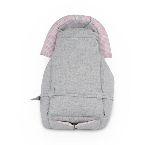Baby Cuddle Cushion – Chiné & Pink Checkered