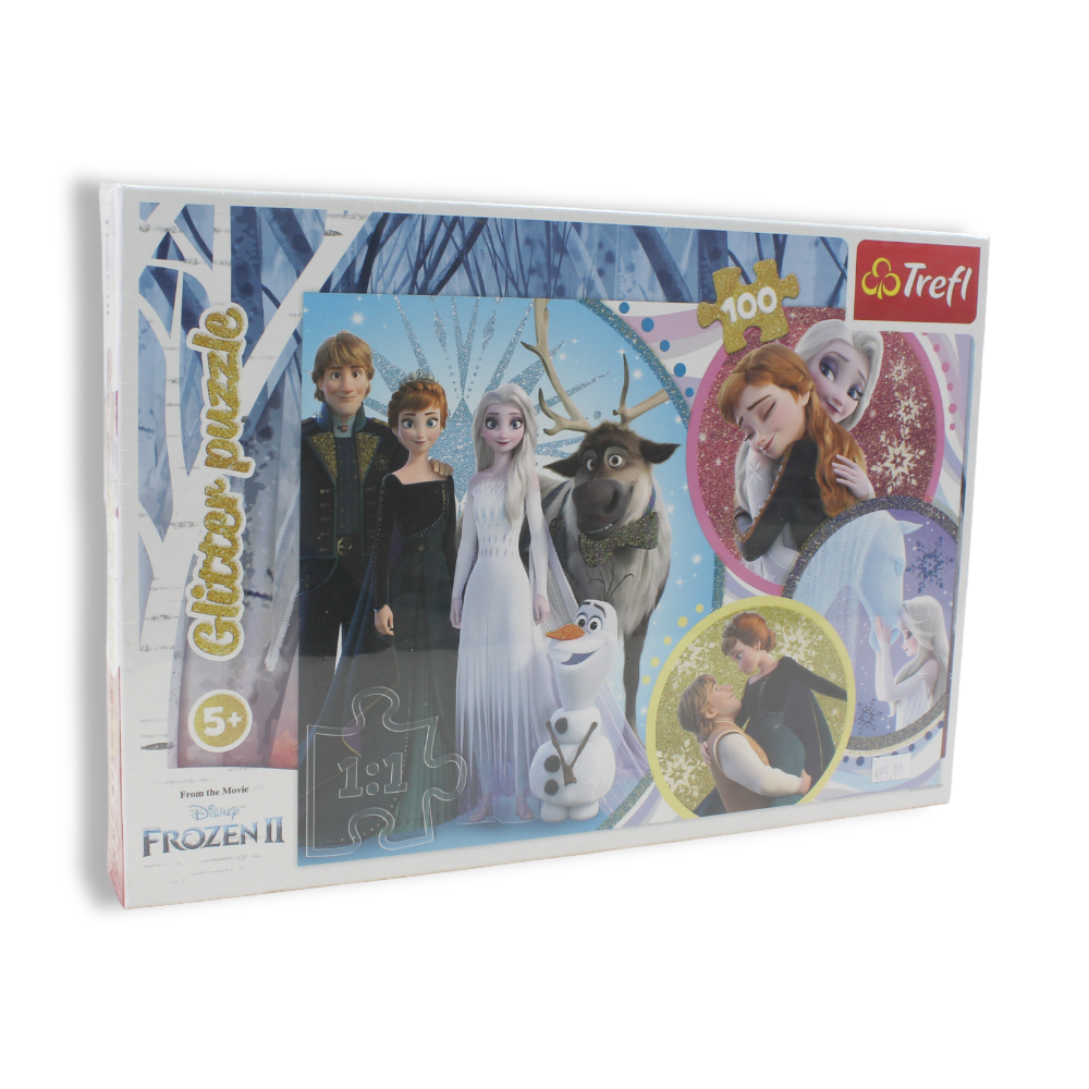 Trefl Frozen: In The Glow Of Love Glitter Jigsaw Puzzle – 100 Pcs