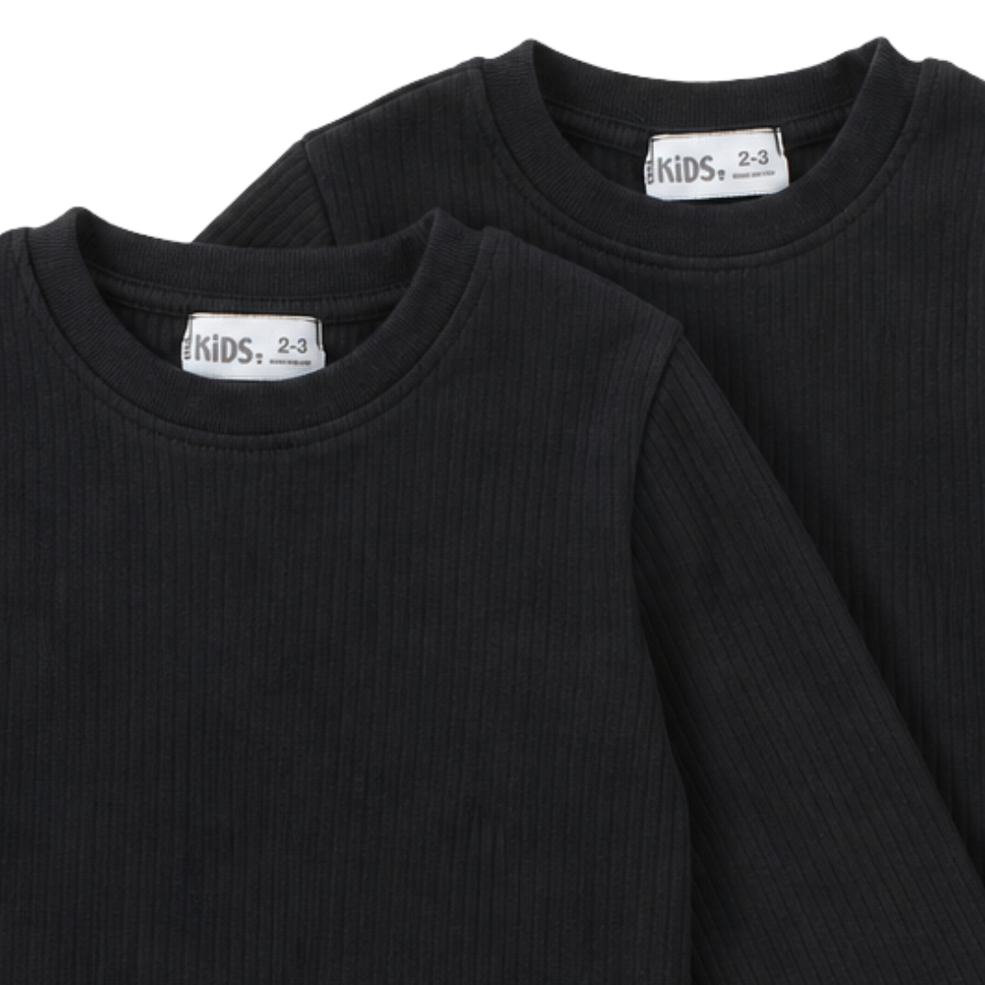 Unisex Long-Sleeved Thermal Top – Black Pack Of 2