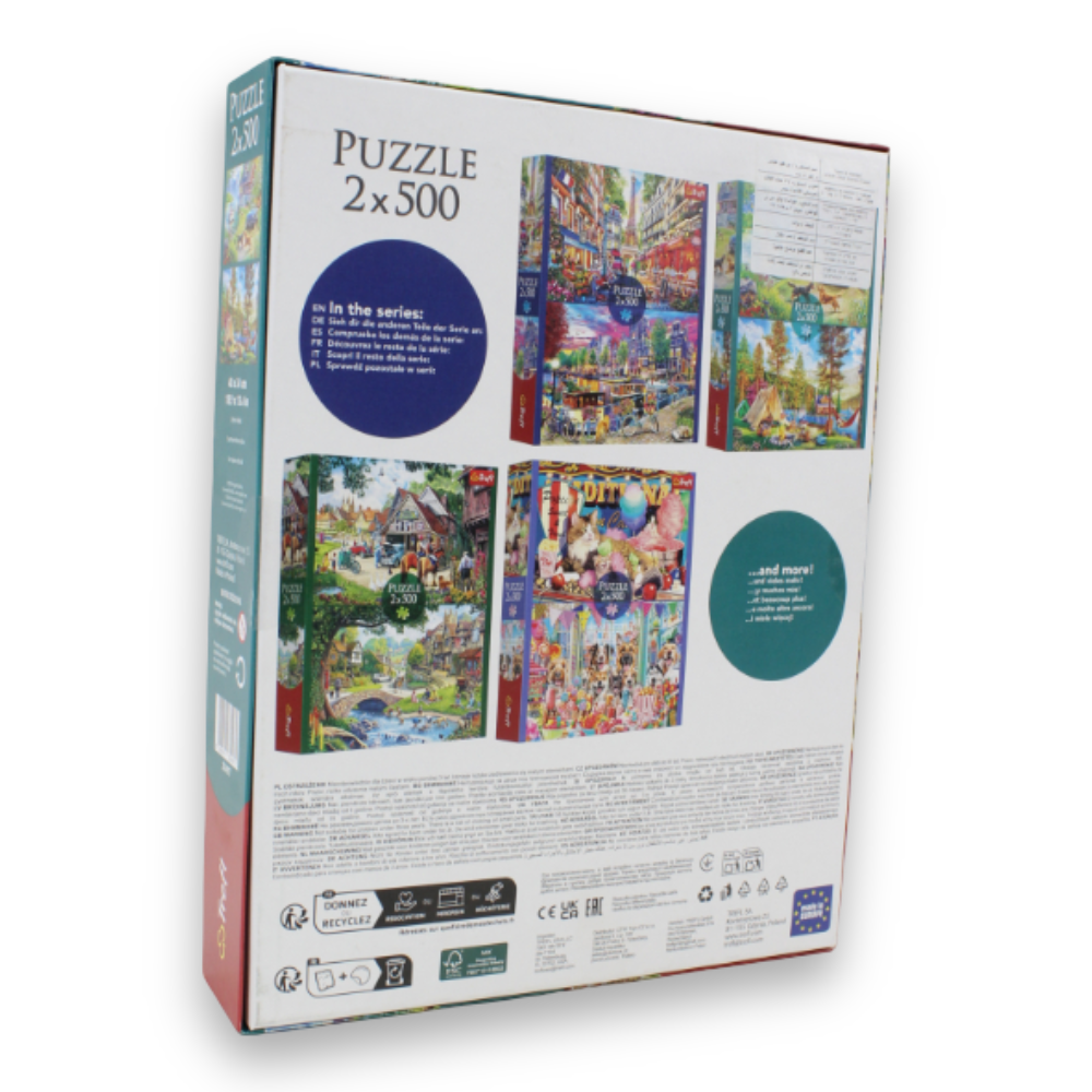 2 x 500-Piece Jigsaw Puzzle Set