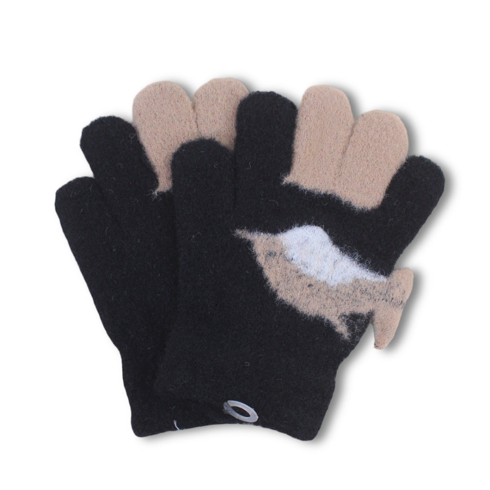 Girls Winter Gloves – Black