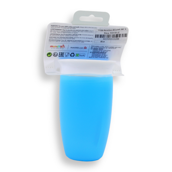Munchkin Miracle® 360° Sippy Cup 10 oz - Blue 12 months +