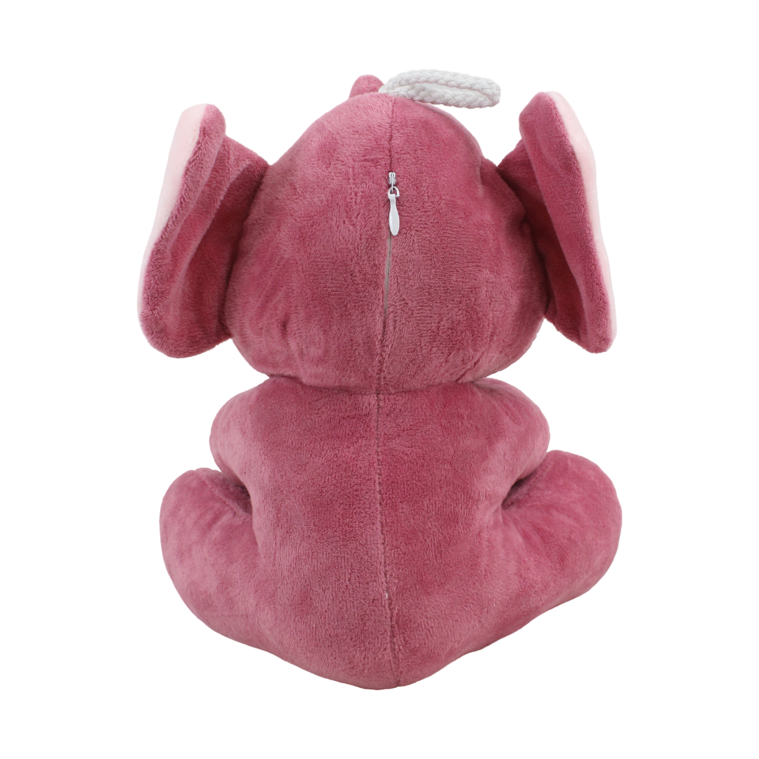 Elephant And Baby Plush Toy – Pink, Small