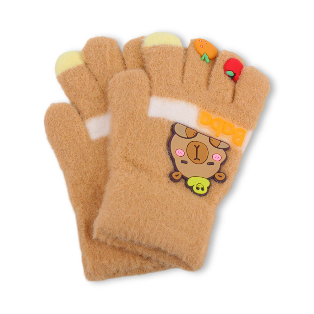 Girls Winter Gloves – Camel
