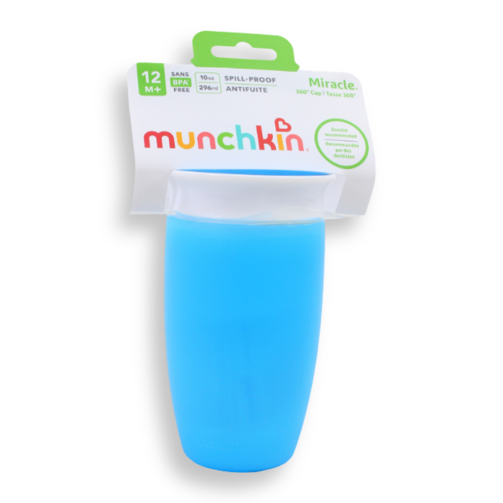 Munchkin Miracle® 360° Sippy Cup 10 oz - Blue 12 months +