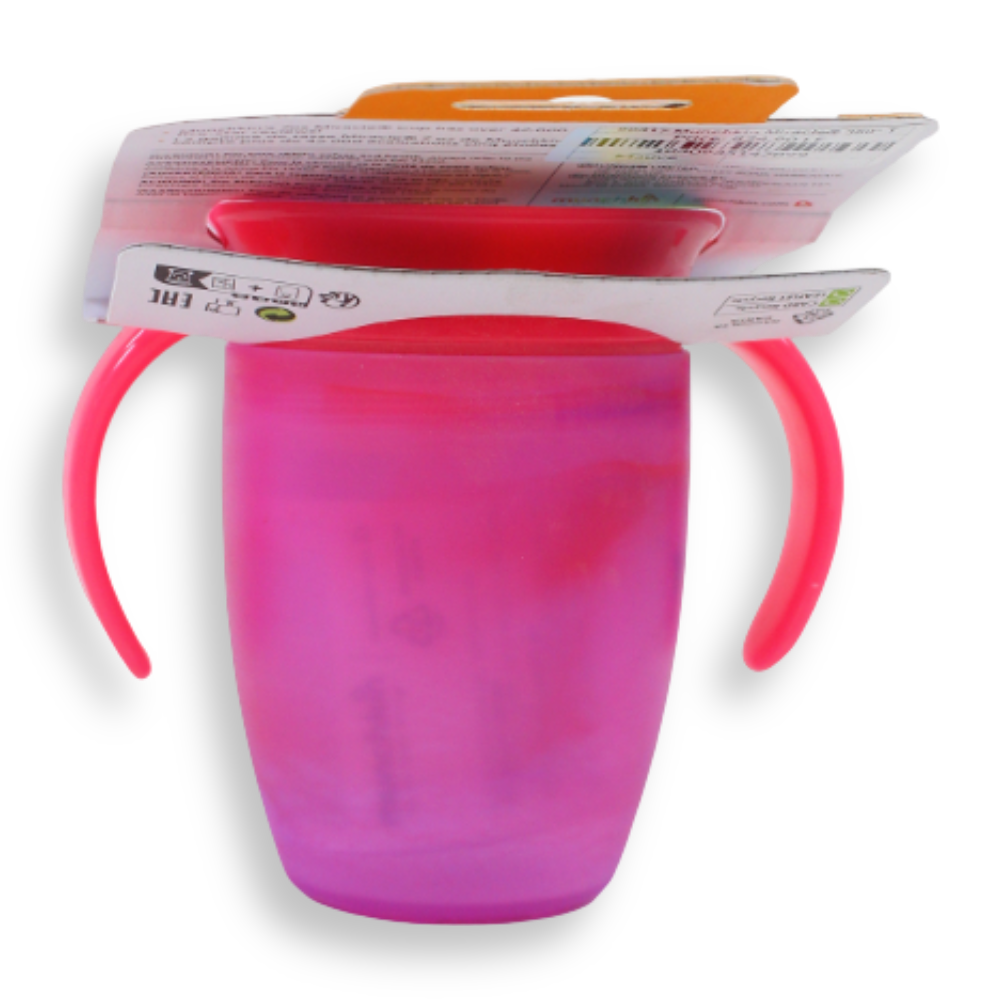 Munchkin Miracle® 360° Tropical Swirl Trainer Cup 7 oz – Mauve, 6 Months+