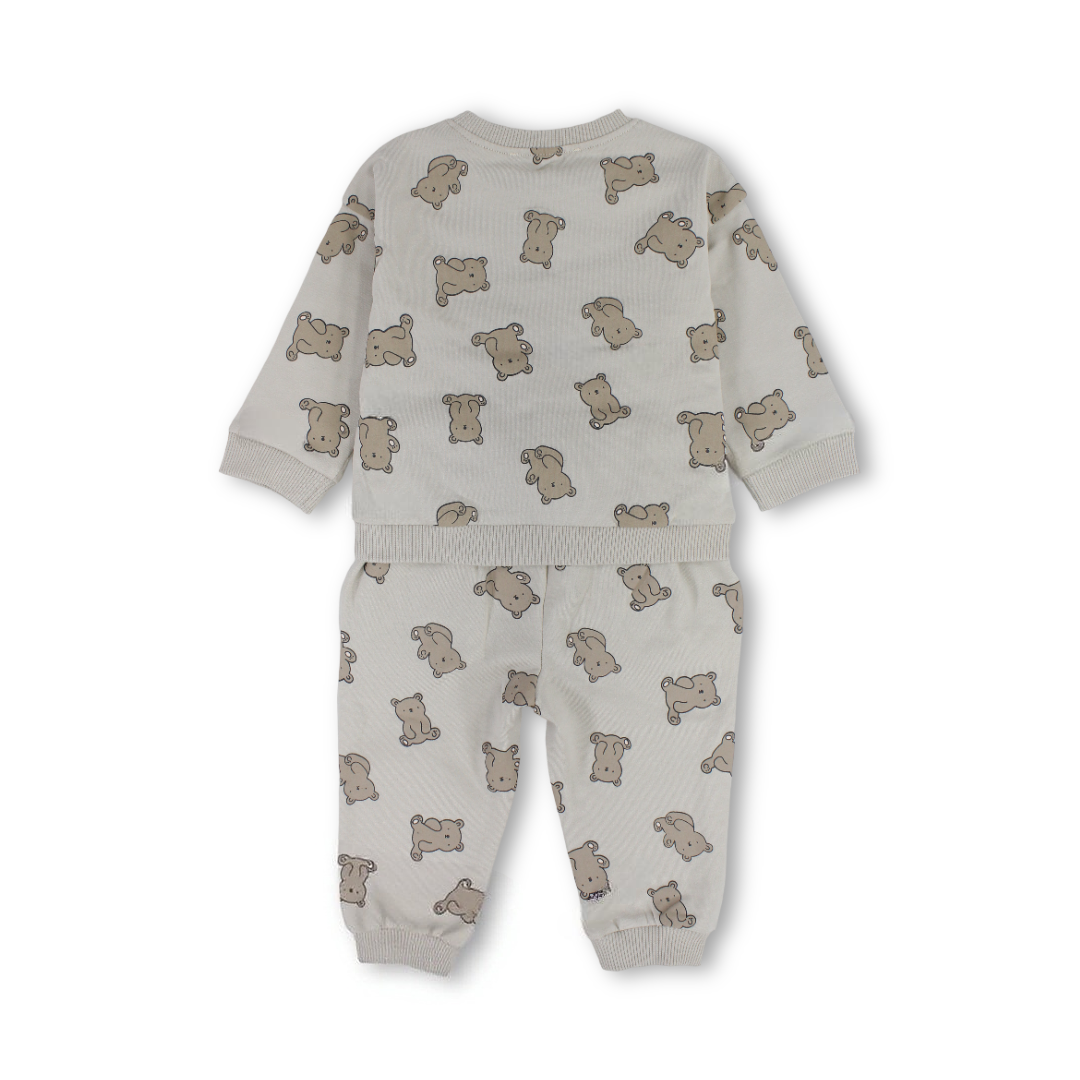 Baby Boys Two-Piece Outfit Set – Baby Blue & Beige