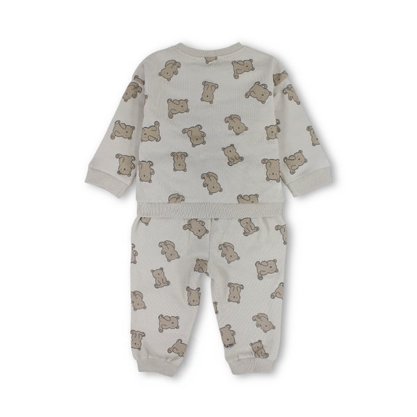 Baby Boys Two-Piece Outfit Set – Baby Blue & Beige