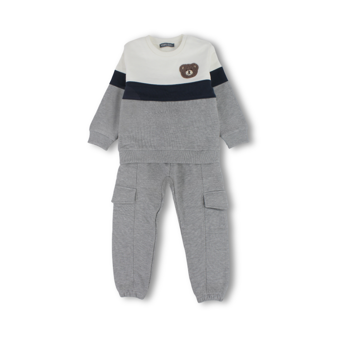 Baby Boys Two-Piece Outfit Set – Grey