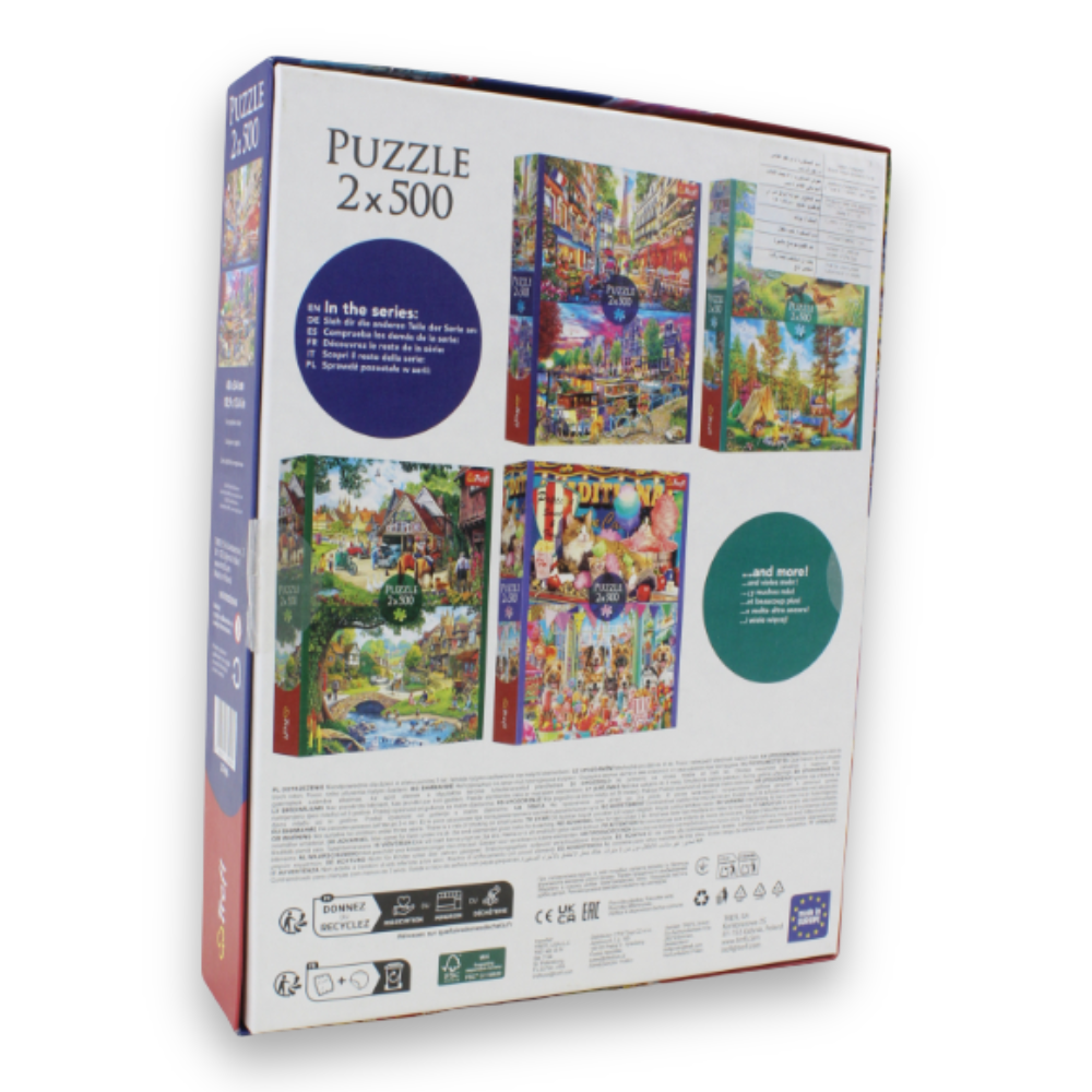 2 x 500-Piece Jigsaw Puzzle Set