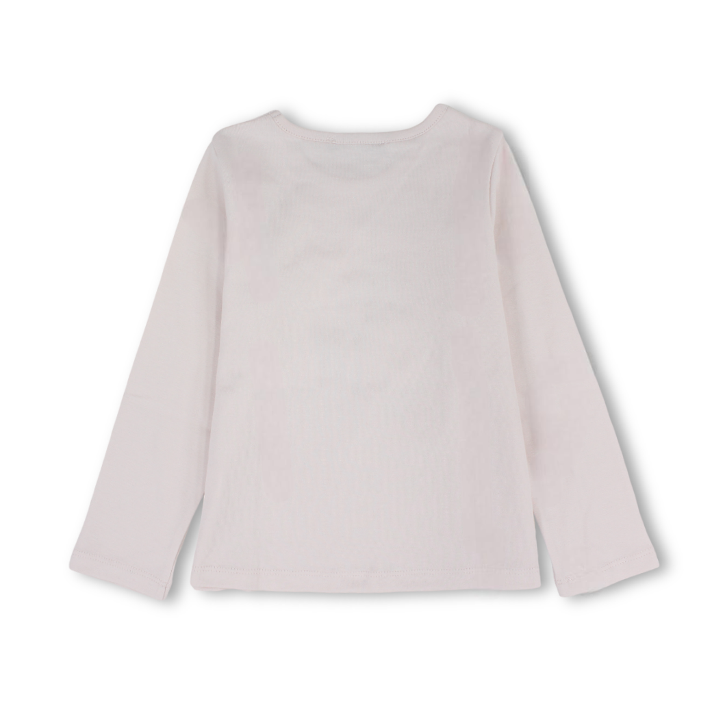 Girls Blouse – Off-White & Pink
