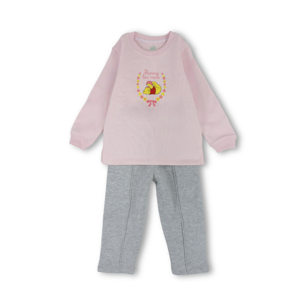 Baby Printed Pajama Set – فضى * باذنجاني طقم بيبي Pooh كم – Pooh Design