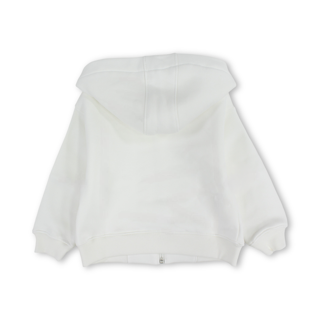 Unisex Kids Zip-Up Hoodie – Off-White