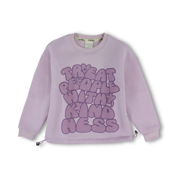 Girls’ Long-Sleeve Sweatshirt – موف كم Treat People With Kindness – Sweatshirt